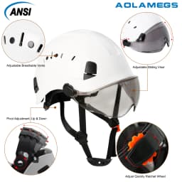 Construction Safety Helmet with Visor DIY Stickers For Engineer ABS Hard Hat Industrial Work Cap Rescue Head Protection CE ANSI