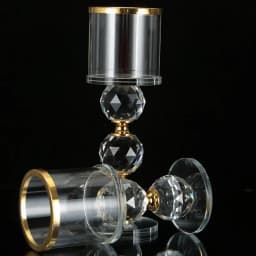Hot Selling Single Head European Style Romantic Crystal Candle Holder Ornaments Hotel Decoration Candle Holder Creative Crafts