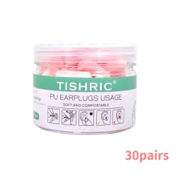 TISHRIC Earplugs Soft Sponge Ear Plugs Noise Reduction Sleeping Earplug Travel Noise Reduction Rate 35.5db Sound Insulation