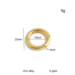 10-50pieces 5 colors 20mm 3/4'' rose gold color die casting O rings for chains bag close round ring purse accessories