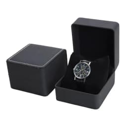 Square Single Wristwatch Gift Box 1/2/3Pcs PU Leather with Pillow Elegant Watch Display Case for Anniversary Holiday Gifts