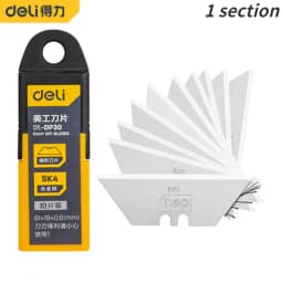 Deli 10 Pcs Tool Parts Utility Blade Alloy Steel Material Industrial Replacement Blades Wear-Resistant Cleaning Tool Scraper