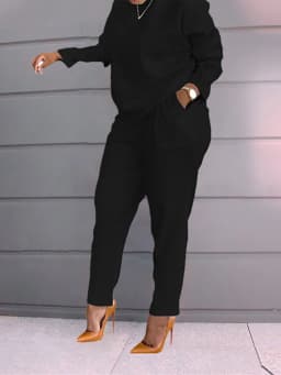 New Suit Tracksuit Patchwork Women Spring Autumn Casual Pocket Ladies Set O-Neck Long Sleeve Loungewear Streetwear Outfit