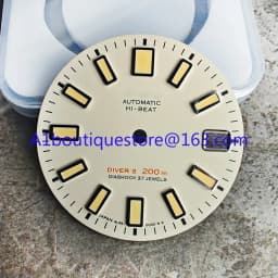 High Quality Watch Modification Accessories 62MAS Dial Green C3 Super Luminous Faces 28.5mm Calendar Sun Patterned Disk Surface