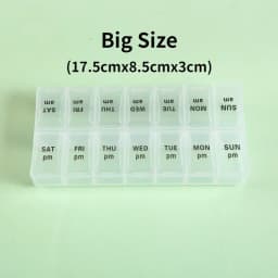 New Travel Pill Case Weekly Portable Organizer Box 7 Days 14 Grids Pills Container Storage Tablets Vitamins Medicine Fish Oils