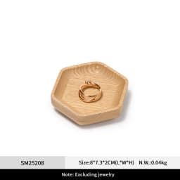 Oirlv Wooden Jewelry Tray Set Ring Storage Box Necklace Display Stand Watch Storage Box Entrance Decoration Car Key Organizer