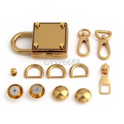 4/10Sets Metal Clasp Lock Snap Hook For DIY Leather Craft Handbag Shoulder Purse Briefcase Catch Buckles Whole Set Accessories
