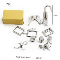 2-10Sets Gold,Silver Metal Twist Locks For Leather DIY Handbags Purse Tote Bags Case Clasps Closure Buckles Hardware Accessories