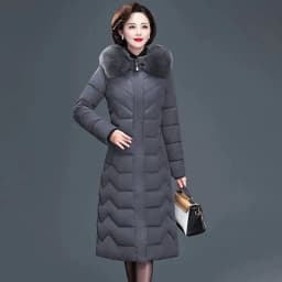 Middle Aged Mother Down Cotton Jacket 6XL Winter Oversized Thick Hooded Coat Windproof Rainproof Female Warm Long Parka Overcoat
