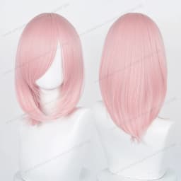 Anime 40cm Medium Basic Synthetic Bang Blond Cosplay Wig Black White Red Pink Green Brown Gold Blue Women Heat Resistant Hair