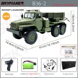 WPL B36 B36-2 B36-3 6WD RC Car 1:16 Full Scale Military Transport Vehicle Model Six Wheel Drive Climbing Off-Road RC Truck Toys