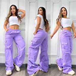 Women Pants Solid Capris Pocket Mid Elastic Waist Full Length Slight Strech Cargo Pants Loose Fit Casual Streetwear 2026 Spring