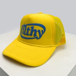 New Unisex Color Block Filthy Letters Baseball Hats Sunshade Color Block Breathable Personal Trucker Caps Versatile Mesh Fashion