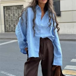 We.Fine Women's Shirt Elegant Long Sleeve Blouse Spring Vintage Basic Top Collar Cotton Shirt for Women