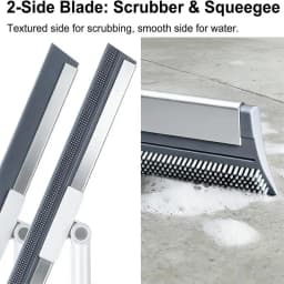 115cm Telescopic Silicone Broom Dual Use Wet Dry Floor Squeegee Water Wiper for Bathroom Toilet Floor Cleaning