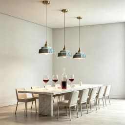 Retro Restaurant Hotel Ceramic Pendant Lamp Romantic Balcony Dining Table Decor LED Hanging Light Bedroom Bedside Chandelier