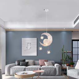 Modern Creative Pendant Light Moon Star Suspension Kids Bedroom Hanging Lamp Christmas Decorations For Home Fixture Lighting LED