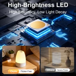 Touch Control Night Light Usb Rechageable Dimmable Touch Lamp Bedroom Portable Table Bedside Night Lamp 5V Decored Light