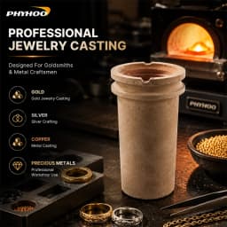 PHYHOO High Temperature Ceramic Crucible 1KG 2KG 3KG High Heat Resistant Melting Casting Cup For Gold Silver Jewelry Making Tool