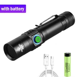 5W UV 365nm Flashlight USB Rechargeable Filtered LED Ultraviolet Inspection Lamp Pet Pee Urine, Rocks Gem Money Detector