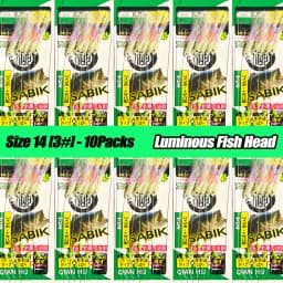 5/10pcs Sabiki Rigs, Glow Fish Head, Fishing Lures Bait Rigs, Sea Fishing Rigs Hooks, Mackerel Rigs for Freshwater Saltwater