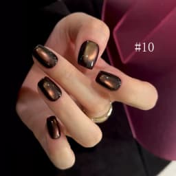 10ML 1-10PCS Winter New Style Hot Selling Black Nails Brown Nails Glass Bead Magnet Cat Eye Nail Polish Nail Set Nail Supplies