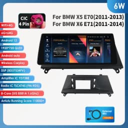 Hizpo Android Autoradio for BMW X5 E70 X6 E71 CCC CIC 2007 - 2013 UI8581 Intelligent Multimedia GPS RDS DSP Android Auto CarPlay