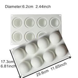 Silicone Chocolate Mold Silicon Ball Cake Moulds 3D Half Sphere Candy Truffle Baking Tray 1piece