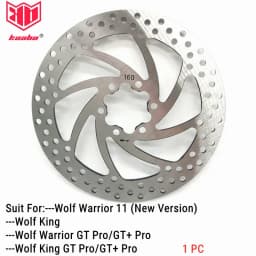 Kaabo 145mm 160mm Brake Disc for Kaabo Warrior 11 Wolf King GT/GT Pro Electric Scooter Parts Disc Brake Pads E-Scooter