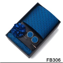 New Designer Blue Red Green Paisley Ties For Men Wedding Party Neck Tie Luxury Tie Pocket Square Cufllink Brooch Set