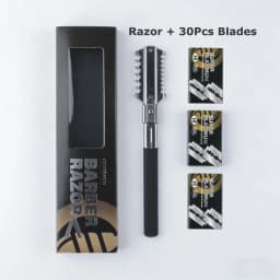Professional Double Edge Thinning Razor for Hair Styling Stainless Steel Barber Razor with Blades for Men Women Salon Home Use