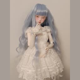 1/3 1/4 1/6 Doll's Wig for 60/45/30cm Bjd Doll Long Curly Hair with Bangs Girl Toys Dress Up Play House Accessories, No Doll