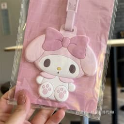 Creative cartoon cute big-eared dog and cat luggage tag travel luggage tag suitcase ID card address clip luggage check-in portab