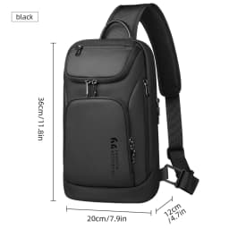 Heroic Knight Multifunctional Large-Capacity Men’s Handbag Waterproof Oxford Chest Bag Men’s Outdoor Sports Casual Crossbody Bag