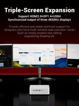 FIREBAT F1 MINI PC AMD Ryzen 5 7640HS DDR5 16GB RAM 512GB SSD WIFI6 BT5.2 Portable Desktop MINI-PC Windows 11 Desktop Computer