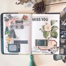 52pcs Retro Nostalgic Old TV Hand Account Stickers Children's Handwritten Newspaper Waterproof Decorative Diary Album Plan