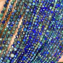 2 3 4MM Faceted Stone Beads Natural Apatite Agate Jade Amethyst Tourmaline Round Spacer Beads for Jewelry Making Diy Bracelet