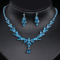 Emmaya Exquisite Jewelry Sets For Women Wedding Party Accessories Cubic Zircon Stud Earrings & Necklace Gift