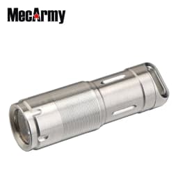 MecArmy X2S Keychain Light 130 Lumen USB Charging Stainless steel Mini Flashlight LED Torch built-in 10180 Battery