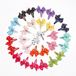 20pcs No Slip Snap Hair Clips for Baby Girls - 2 Inch Grosgrain Ribbon Hair Bows Barrettes Non-Slip Cute Hair Accessories