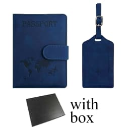 Custom Name Passport Holder Luggage Tag Gift Box Fashion DIY Travel Accessories Dropship Wholesale Engrave Logo Travel Wallet
