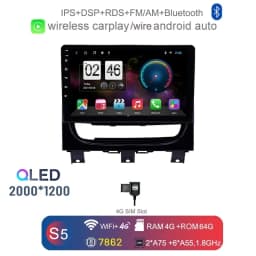 2000*1200 360 Carplay Auto Android 13.0 8G+128G Car DVD Player GPS Map WIFI Bluetooth RDS Radio For Fiat Strada Idea 2012- 2016