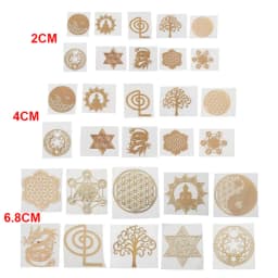 7 Chakra Copper Energy Tower Orgonite Stickers Flower Life Tree Pyramid Epoxy Resin Fillings Material Jewelry Making DIY Crafts