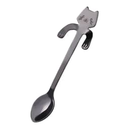 Creative Stainless Steel Cat Coffee Spoons Hanging Ear Teaspoon Short Handle Dessert Ice Cream Spoon Tableware Kitchen Gadgets