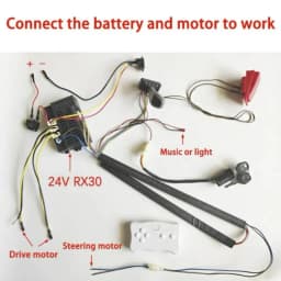 1set DIY Wire Switch Receiver RC Kit With 2.4G Remote Control Baby Electric Car Controller For Kids Electric Car Modified