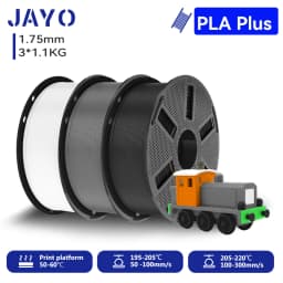 JAYO 3*1.1KG PLA + Filament 1.75MM PLA Plus 3D Printer Filament 1.1KG/roll For FDM Neatly Wound Coloful 3D Printing Material for 3D Printer & Pen