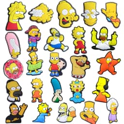 1-100pcs Cartoon Wacky Simpson Anime Series PVC Shoe Charms Accessories DIY Creativity Sandal Wristbands Party Decorations