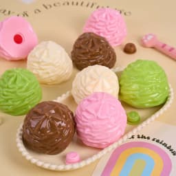 Cream Shape TPR Empty Ball Skin DIY Fill Slime Stress Tool Accessories Squeeze Fidget Toy Crafts Making for Adults