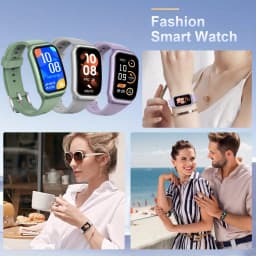 LAXASFIT New Smart Watch Bluetooth Calling Heart Rate&Sleep Monitoring Flashlight Voice Assistant Men Women Smartwatch