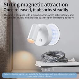 LED Night Lights Indoor Wall Lamp USB Rechargeable Night Lamp 3 Light Color Wall Light Touch Switch Bedroom Decor Wall Sconces